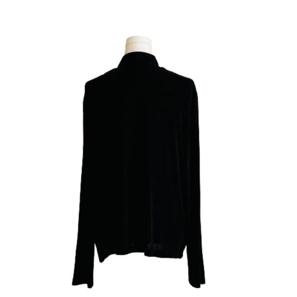 Coldwater Creek Black Zipper Front Slinky Side Pockets Cardigan Jacket Size XL - Picture 6 of 12
